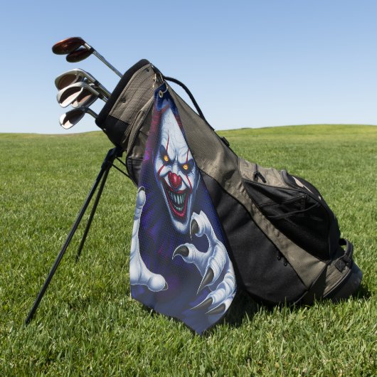Scary Clown Golf Towel  ゴルフタオル (グリーン)