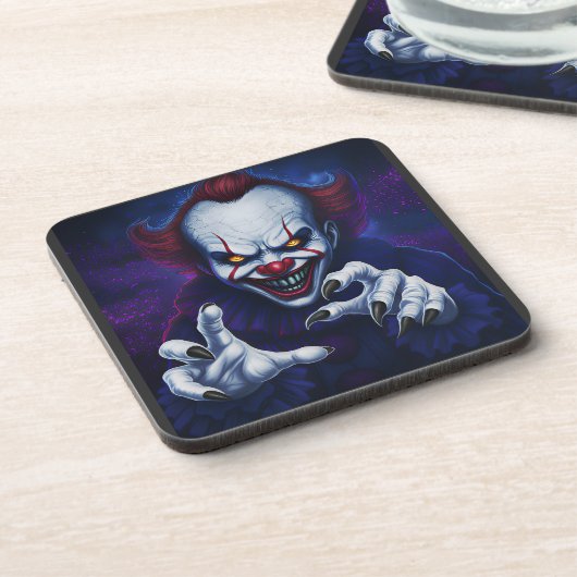 Scary Clown Hard Plastic Coaster コースター (左側)