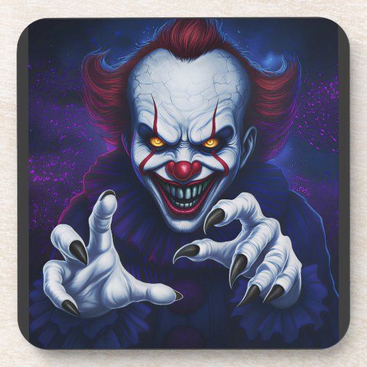 Scary Clown Hard Plastic Coaster コースター (正面)