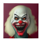 scary clown horror portrait ugly monster Halloween タイル (正面)