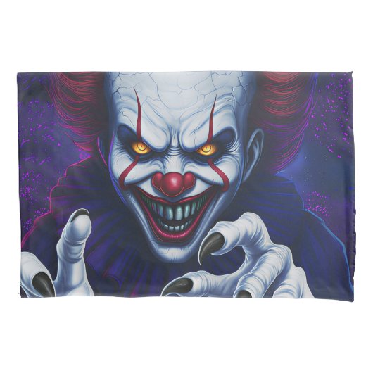 Scary Clown Pillowcase 枕カバー (正面)