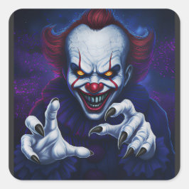 Scary Clown Sticker スクエアシール