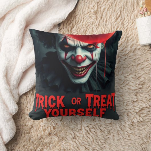 Scary Clown Trick or Treat Yourself クッション (ブランケット)