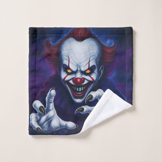 Scary Clown Wash Cloth ウォッシュタオル (ウォッシュタオル)