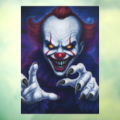 Scary Clown Window Cling ウィンドウサイン (シート3)