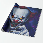 Scary Clown Wrapping Paper ラッピングペーパー (アンロールド)