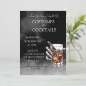 Scary Costume and cocktails Halloween Party  招待状 (スタンド正面)