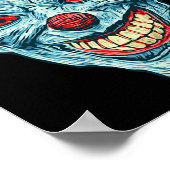 Scary Creepy Clown Face Halloween Horror Graphic  ポスター (角)