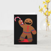 Scary Death Gingerbread Man For Halloween  カード (黄色い花)