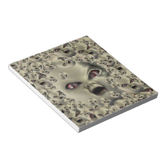 scary doll-face products dark art ノートパッド (アングル)