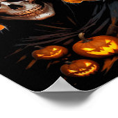 Scary Face Halloween Costume T-shir  ポスター (角)