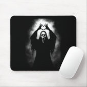 Scary Face Horror Creepy Ghost Heart Hands Hallowe マウスパッド (マウス)