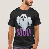 Scary Ghost with 'BOOO!' Text Tシャツ (正面)