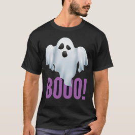 Scary Ghost with 'BOOO!' Text Tシャツ