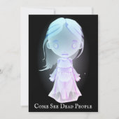 Scary Ghostly Blue Girl 招待状 (正面)