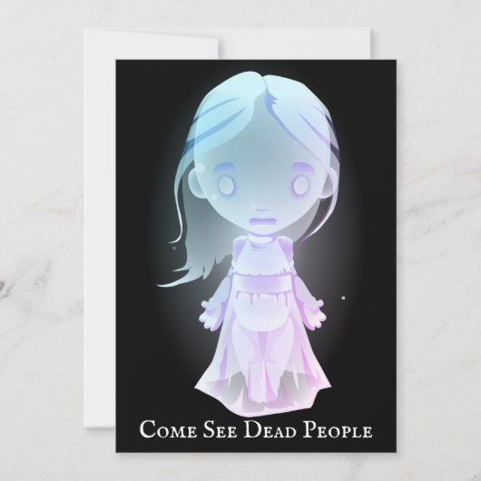 Scary Ghostly Blue Girl 招待状 (正面)
