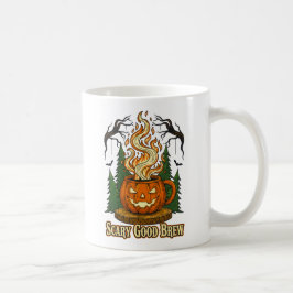 Scary Good Brew Pumpkin Coffee Halloween Art コーヒーマグカップ