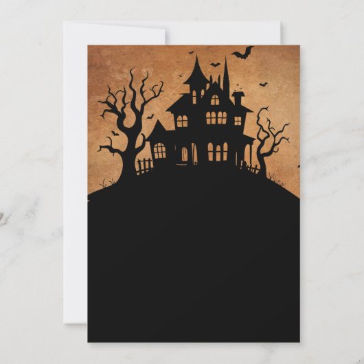 Scary Halloween Birthday Party 招待状 (裏面)