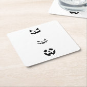 Scary Halloween Faces スクエアペーパーコースター (アングル)