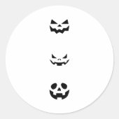 Scary Halloween Faces ラウンドシール (正面)