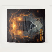 Scary Halloween Ghost Hanging タペストリー (正面(横))