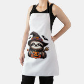 Scary Halloween Sloth Witch Hat Costume Spooky Sea エプロン (インサイチュ)
