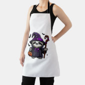 Scary Halloween Sloth Witch Hat Costume Spooky Sea エプロン (インサイチュ)