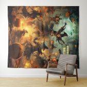 Scary Halloween Witches Hanging タペストリー (インサイチュ(横))