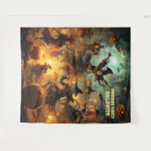 Scary Halloween Witches Hanging タペストリー (正面(横))