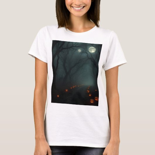 Scary Haunted Forest Glow Tee – Stunning Look  Tシャツ (正面)