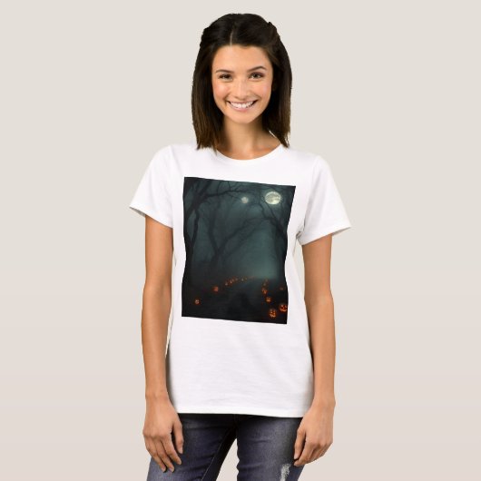 Scary Haunted Forest Glow Tee – Stunning Look Tシャツ (正面フル)