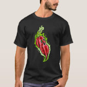 Scary Hot Ghost Pepper With Face Halloween Tシャツ (正面)
