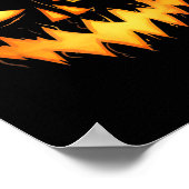 Scary Jack O Lantern Carved Pumpkin Face Halloween ポスター (角)