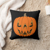 Scary Jack-o'-Lantern Halloween Design クッション (ブランケット)
