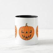 Scary Jack-o'-Lantern Halloween Design マグカップ (中央)