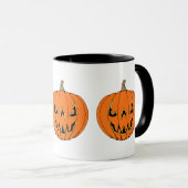 Scary Jack-o'-Lantern Halloween Design マグカップ (正面右)