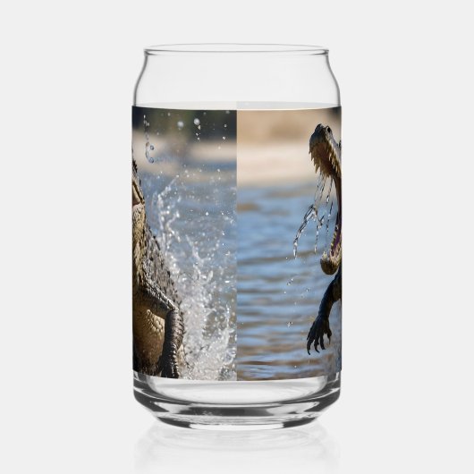 Scary Jaws: Australian Crocodile Leaping ガラス缶 (右)