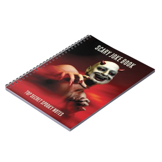 Scary Joke Book. Top Secret Notes. Devil T-Shirt ノートブック (左側)