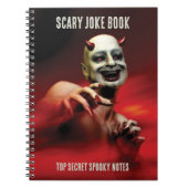Scary Joke Book. Top Secret Notes. Devil T-Shirt ノートブック (正面)