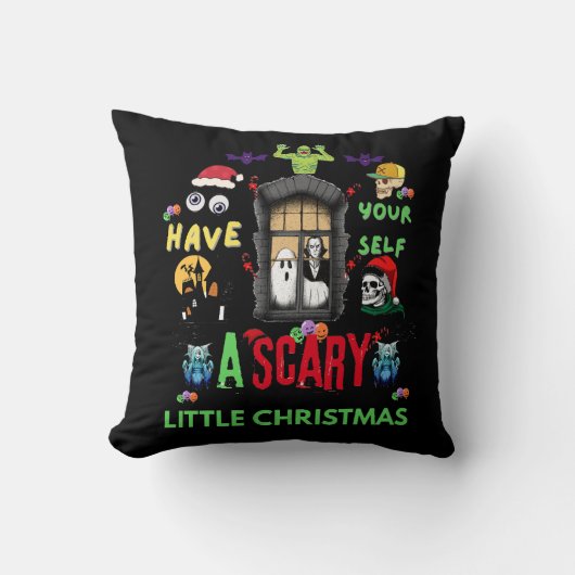 Scary Little Christmas Horror Holiday Design   クッション (正面)