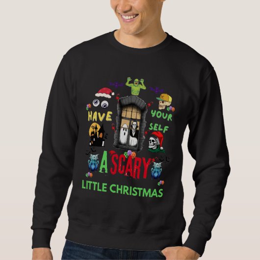 Scary Little Christmas Horror Holiday Design   スウェットシャツ (正面)