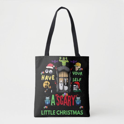 Scary Little Christmas Horror Holiday Design   トートバッグ (正面)