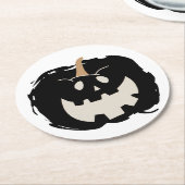 Scary Pumpkin ラウンドペーパーコースター (アングル)