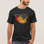 Scary Pumpkin Carving Halloween Chainsaw Pumpkin F Tシャツ (正面)