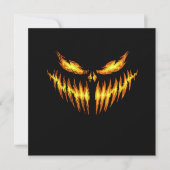 Scary Pumpkin Halloween Face Gift Idea 招待状 (正面)