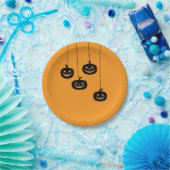 Scary Pumpkin hanging ペーパープレート (パーティー)