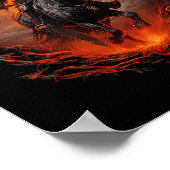 Scary Pumpkin Headless Horseman Halloween  ポスター (角)