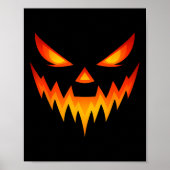 Scary Pumpkin Jack O Lantern Face Halloween Costum ポスター (正面)