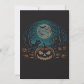 Scary Pumpkin Moonlit Halloween Party Invite 招待状 (裏面)