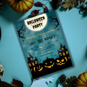 Scary Pumpkin Night Adult Halloween Costume Party 招待状